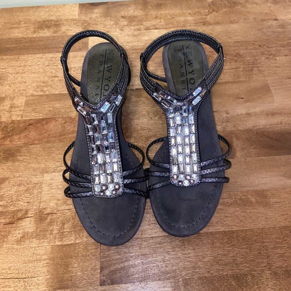 Strappy Wedge Sandals - Picture 1 of 3